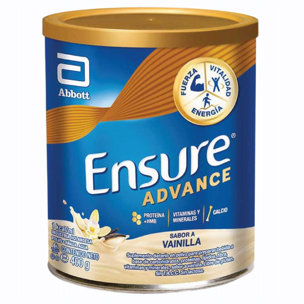 Garantizar el suplemento nutricional avanzado en polvo sabor vainilla (400Gr / 14.10) Proteínas, vitaminas y minerales de alta calidad