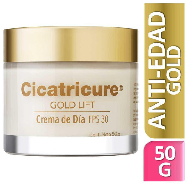 Cicatricure Gold Lift Day Cream (50Gr / 1.76Oz) - Natural Collagen, Elastin & Hyaluronic Acid Anti-Aging Cream with SPF 15 & Gold Particles